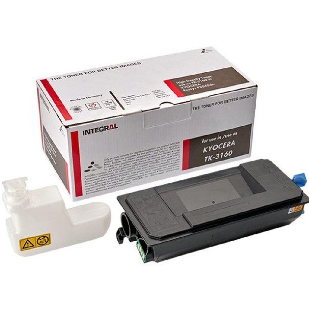 Cartus toner Kyocera Mita  Ecosys M3145DN, M3645DN, P3045DN, P3050DN, P3055DN, P3060DN, P3145DN, P3150DN, P3155DN, P3260DN, M3860idn, M3860idnf  , TK-3160 Black Compatibil Integral