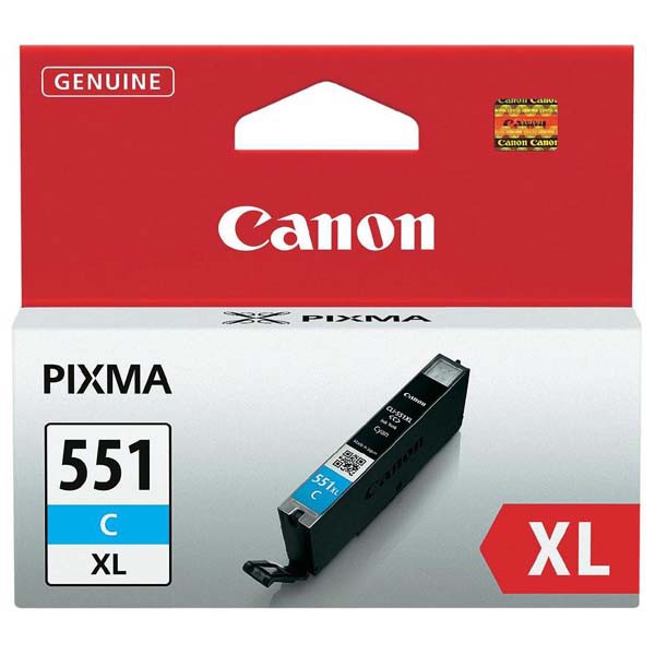 Cartus cerneala Canon Pixma IP7250, IP8750, IX6850, MG5450, MG5550, MG5650, MG6350, MG6450, MG6650, MG7150, MG7550, 6444B001AA CLI-551XLC, 11 ml Cyan Original