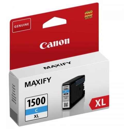 Cartus cerneala Canon Maxify MB2050, MB2150, MB2350, MB2750, PGI-1500XLC, 9193B001AA, Cyan, Original