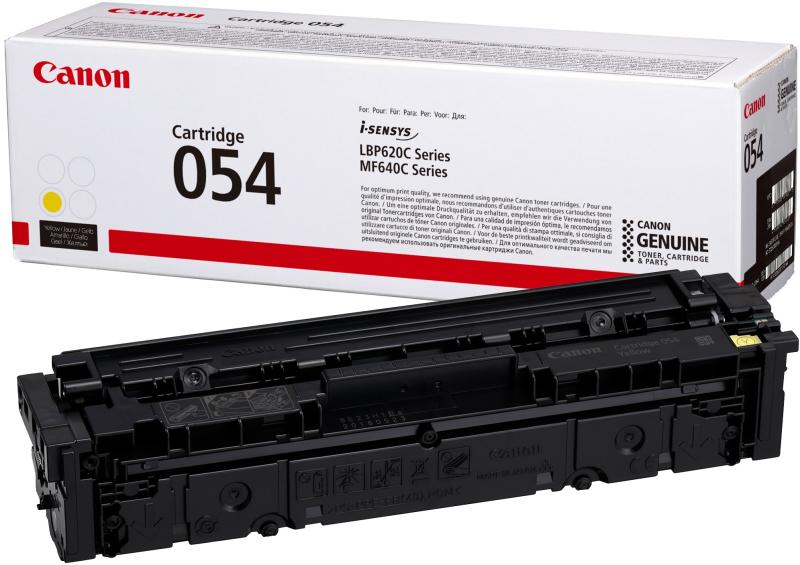 Cartus toner Canon MF645CX, MF643Cdw, MF641Cw, LBP623Cdw, LBP621Cw CRG-054Y 1.2k YE Yellow Original