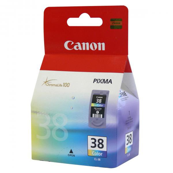 Cartus cerneala Canon Pixma IP1800, IP1900, IP2500, IP2600, MP140, MP190, MP210, MP220, MX300, MX310, CL-38, 2146B001AA 9 ml, Cyan/Magenta/Yellow Original