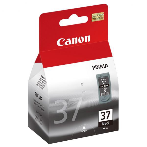 Cartus cerneala Canon Pixma IP1800, IP1900, IP2500, IP2600, MP140, MP190, MP210, MP220, MX300, MX310, PG-37,2145B001AA 11 ml, Black Original