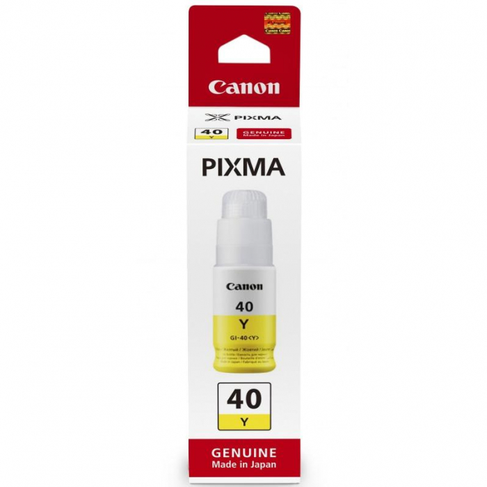 Cartus cerneala Canon PIXMA G5040, G6040, G7040 GI-40Y 7.7k Yellow Original