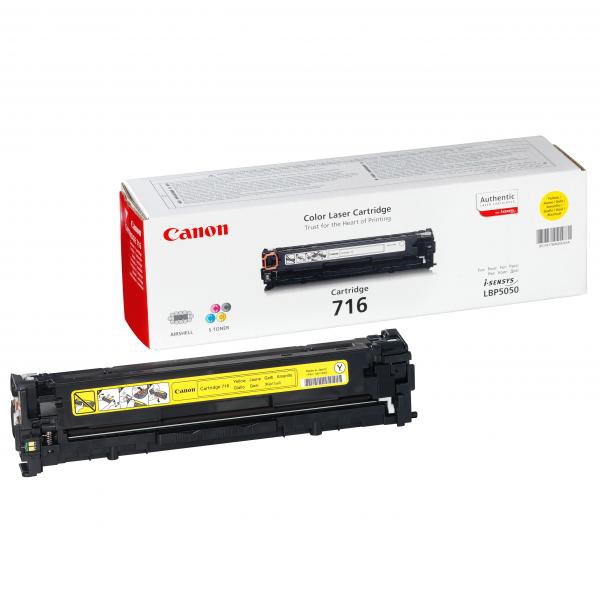 Cartus toner Canon LBP 5050, LBP 5050N, MF 8030CN, MF 8040CN, MF 8050CN, MF 8080CW, CRG-716Y, Yellow Original