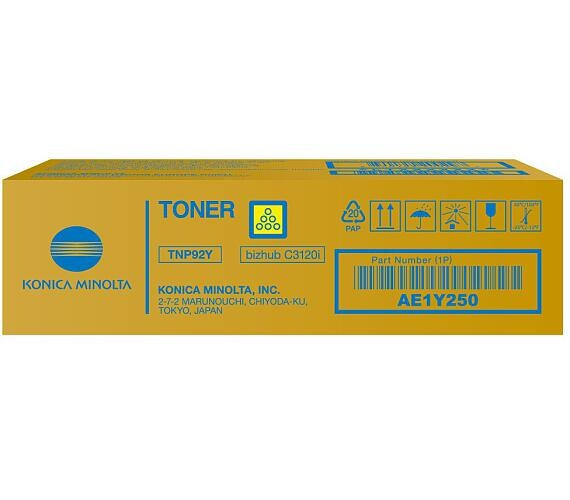 Cartus toner Minolta Bizhub C3120i, TNP92Y Yellow Original CPV 30125100-2