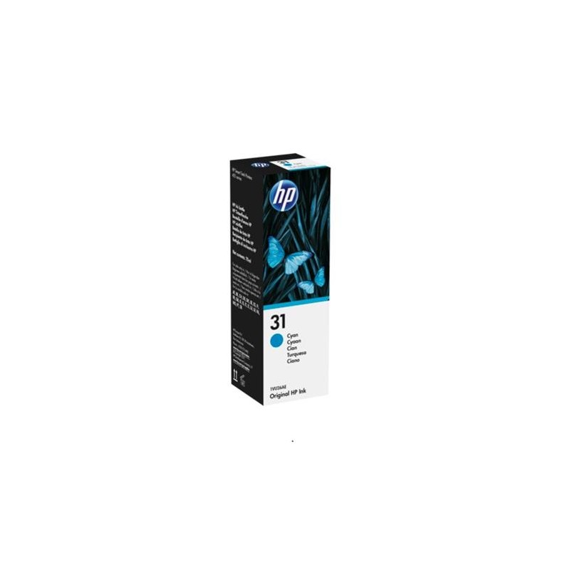 Cartus cerneala HP Smart Tank 455, 457, 555, 559, 570, 655, 7305, 7306, 7606, Nr.31, 1VU26AE 8k Cyan Original