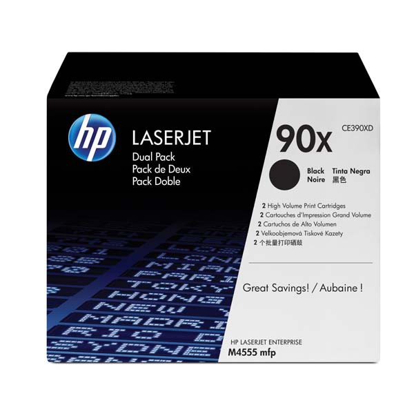 Cartus toner HP LaserJet Enterprise 600 M602DN, M602M, M602N, M602X, M603DN, M603N, M603XH, M4555, M4 NR.90X 2*24K Black Original