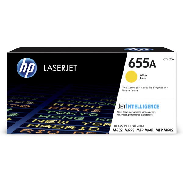 Cartus toner HP Laserjet MFPM681z, MFPM682z, M653dn, Nr.655A CF452A 10,5K Yellow Original