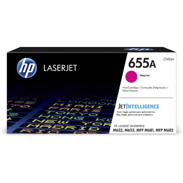 Cartus toner HP Laserjet MFPM681z, MFPM682z, M653dn, Nr.655A CF453A 10,5K Magenta Original