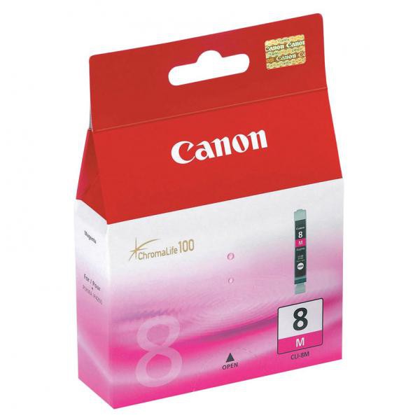 Cartus cerneala Canon Pixma IP3300, IP3500, IP4200, IP4300, IP4500, IP5200, IP5300, IP6600D, IP6700D, IX4000, IX5000, MP500, MP510, MP520, MP530, MP600, MP610, MP80, CLI-8M, 0622B001AA Magenta Original