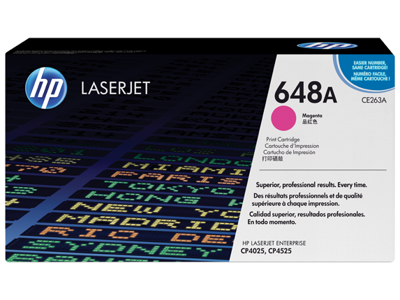 Cartus toner HP Color LJ Enterprise CP 4525, Color LJ Enterprise CP 4025, NR.648A, HP 648A, CE263A, 11k, Magenta, Original