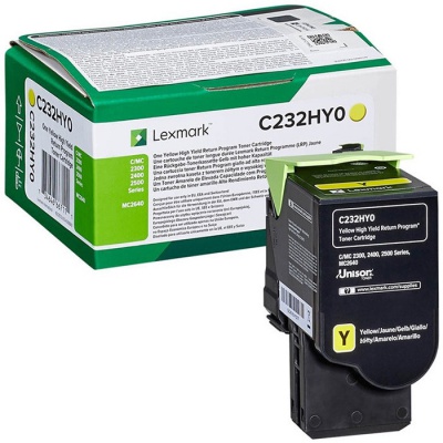Cartus toner Lexmark RETURN MC2640adwe, MC2535adwe, C2535dw, C232HY0, 2.3k Yellow Original
