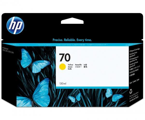 Cartus cerneala HP Designjet Z2100 24', Designjet Z2100 44' Q6677A, Designjet Z2100 44' Q6677C, Designjet Z3200 24', Designjet Z3200 44', Designjet Z3200PS 24', Designjet Z3200PS 44', Designjet Z5200PS, NR 70, C9454A, 130ml, Yellow Original