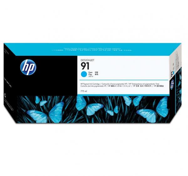 Cartus cerneala HP Designjet Z6100 A0 42', Z6100 A0 60', Z6100PS A0 42', Z6100PS A0 60', NR.91 C9467A Cyan Original