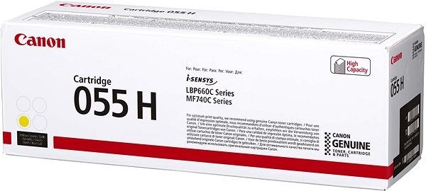 Cartus toner Canon MF746Cx, MF744Cdw, MF742Cdw, LBP664Cx, LBP663Cdw CRG-055Y 3013C002AA 2.1k Promo Yellow Original