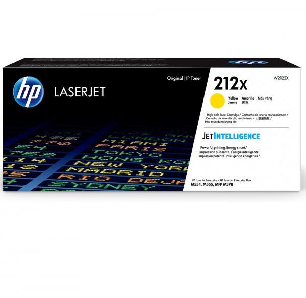 Cartus toner HP Color LaserJet Enterprise Flow MFP M578c, Color LaserJet Enterprise M554dn, M555dn, M555x, MFP M578dn, W2122X, NR. 212X,HP 212X, 10k, Yellow, Original
