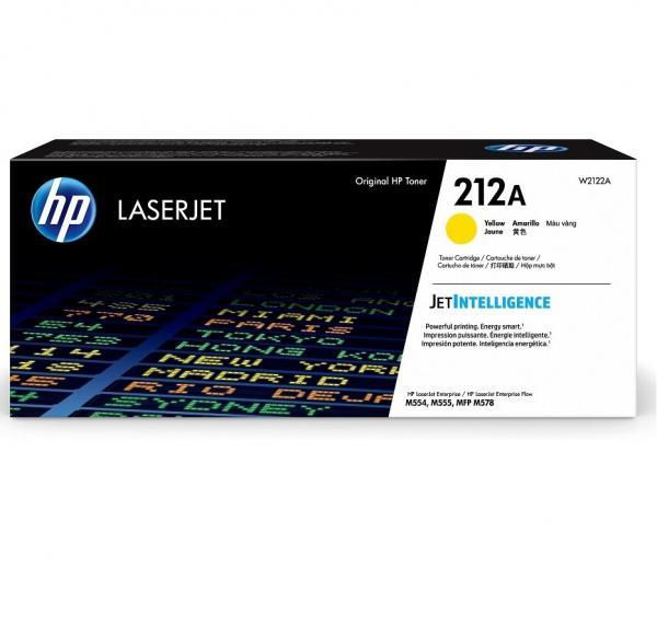 Cartus toner HP LASERJET Enterprise M554dn, M555dn, M555x, W2122A, NR. 212A 4.5k Yellow Original