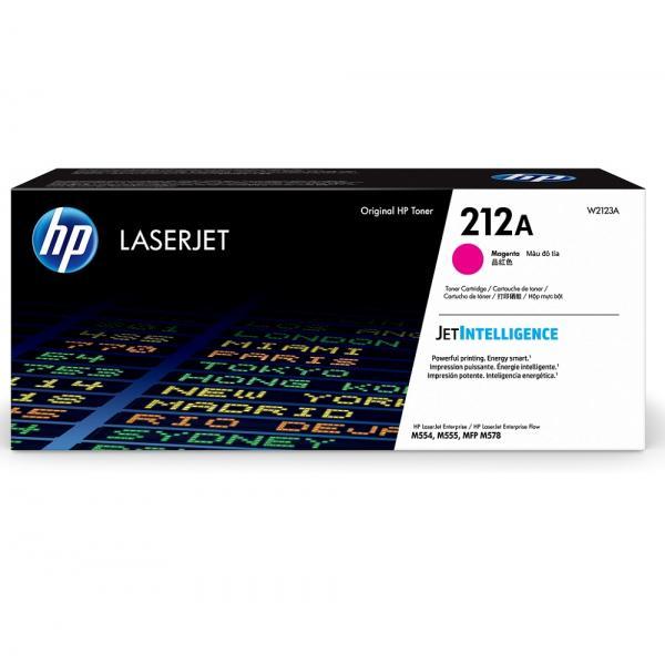 Cartus toner HP LASERJET Enterprise M554dn, M555dn, M555x, W2123A, NR. 212A 4.5k Magenta Original