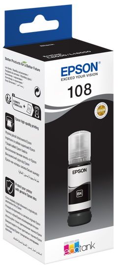 Cartus cerneala Epson 108 EcoTank L8050, 70ml Black Original