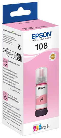 Cartus cerneala Epson 108 EcoTank L8050, 70ml Light Magenta Original