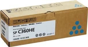 Cartus toner Ricoh SP C360HE, 408185, 5k Cyan Original