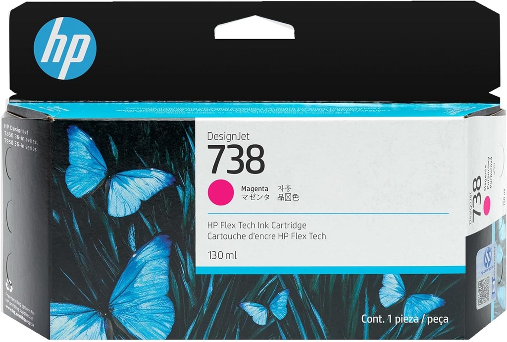 Cartus cerneala HP DesignJet T850, 498N6A, nr 738, 130 ml Magenta Original