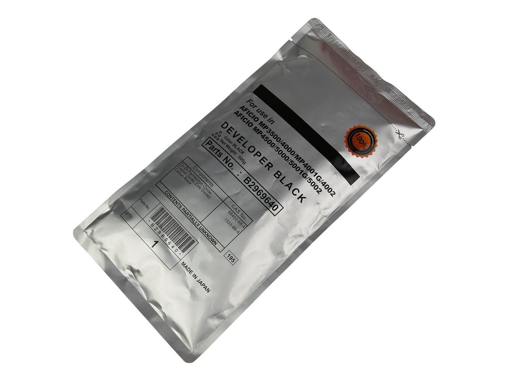 Developer Ricoh Aficio MP C3003, MP C3503, MP C4503, MP C5503, MP C6003 , MP C3004, MP C3504, MP C4504, MP C5504, MP C6004, IM C4500, IM C4500A, IM C5500, IM C5500A, IM C6000, 380g , Black, Compatibil CET