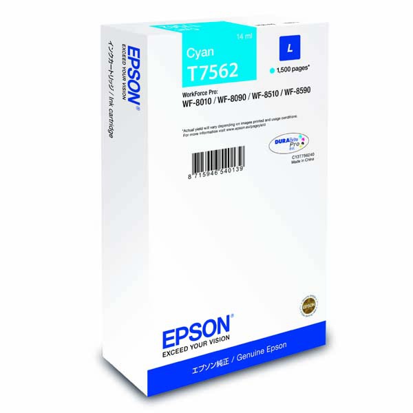 Cartus cerneala Epson DURABrite WF-8010DW, WF-8510DWF, 1.5k Cyan Original