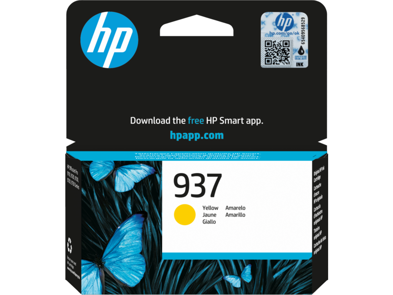 Cartus cerneala HP Office Jet Pro 8122e, 8132e, HP 937, 0.8K Yellow Original