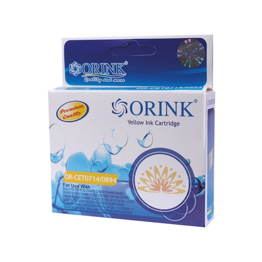 [OREPOT0714] Cartus cerneala Epson Stylus D78, Stylus D92, Stylus D120, Stylus DX4000, Stylus DX4050, Stylus DX4400, Stylus DX4450, Stylus DX5000, Stylus DX5050, Stylus DX6000, Stylus DX6050, Stylus DX7000F, Stylus DX7400, Stylus DX7450, Stylus DX8400, Stylus DX8450 T0714 Yellow Compatibil Orink