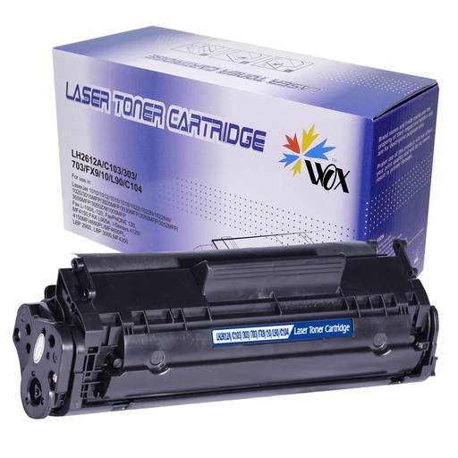 [WRBORHPO2612A] Cartus toner HP LJ 1010, LJ 1012, LJ 1015, LJ 1018, LJ 1022, LJ 1022N, LJ 1022NW, LJ 1020, LJ 3015MFP, LJ 3020MFP, LJ MFP 3030, LJ 3050, LJ 3052, LJ 3055, LJ 3050Z, LJ M1005 MFP, Fax L100/L120, FaxPhone120, MF4150, FAX L905A, i sensys 4120, i sensys 4150MF, i sensys 4660PL, MF4690PL, LBP 2900, Q2612A, 2k, Black Compatibil Rainbow