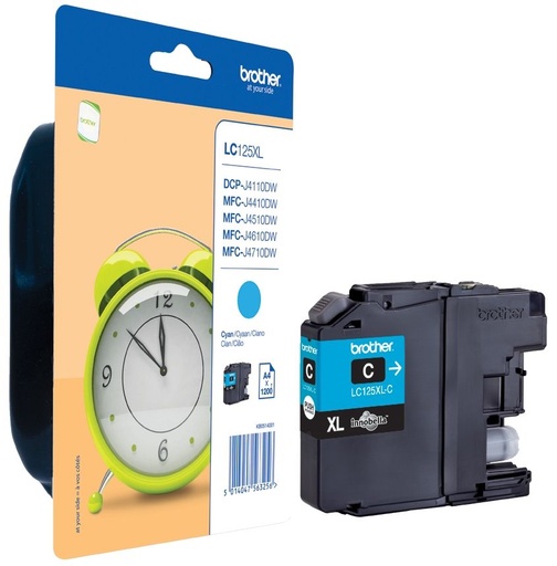 [LC125XLC] Cartus cerneala Brother MFC J4510DW LC125XL LC125XLC Cyan Original