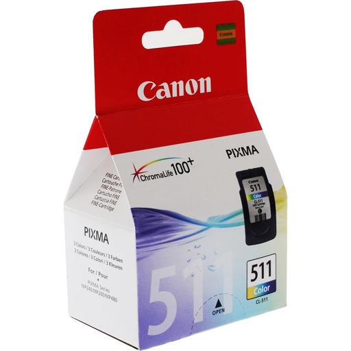 [CL-511] Cartus cerneala Canon MP 495, MX 410, MP 252, MP 490, MX 350, MP 240, MP 282, MX 330, MP 272, IP 2702, MP 499, MX 420, MP 260, MP 492, MX 360, MP 250, MP 480, MX 340, MP 230, MP 280, MX 320, MP 270, IP 2700 2972B001AA, CL-511 Color Original