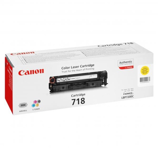[CRG-718YP] Cartus toner Canon LBP 7200CDN CRG718 2659B002AA, CRG-718Y 2.9k Yellow Promo Original