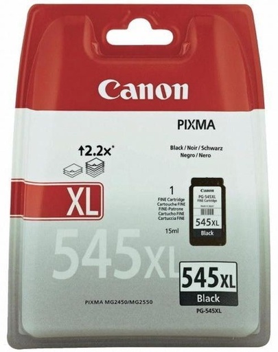 [PG-545XL] Cartus cerneala Canon MG 2550, IP 2850, MX 495, MG 2555, MG 2450, MG 2950 8286B001AA, PG-545XL PG545XL Black Original