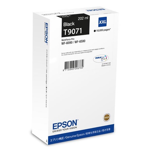 [C13T907140] Cartus cerneala Epson WorkForce Pro WF 6090DW, WF 6590DWF Black XXL 10k Original