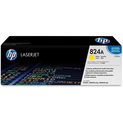 [CB382A] Cartus toner HP Color LJ CP 6015, NR.824A, HP 824A, 21k, Yellow, Original