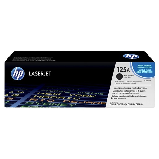 [CB540A] Cartus toner HP Color LJ CP1510, Color LJ CP1217, Color LJ CM1312, Color LJ CP1515, Color LJ CP1210, Color LJ CP1215, Color LJ CP1518, NR.125A,  HP 125A, CB540A, 2.2k, Black, Original