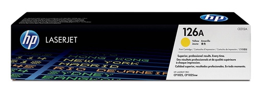 [CE312A] Cartus toner HP Color LJ Pro CP1025, TopShot LJ Pro M275, NR.126A, HP 126A, CE312A, 1k, Yellow, Original