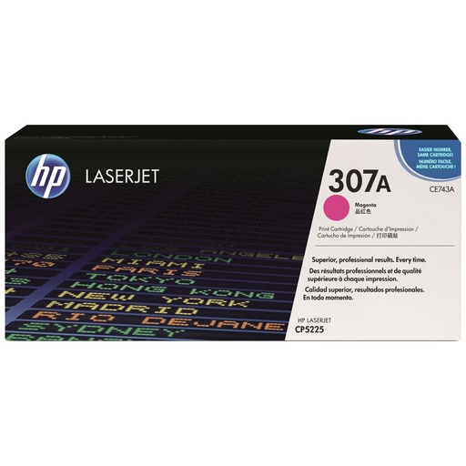 [CE743A] Cartus toner HP COLOR LJ CP 5225, COLOR LJ CP 5225DN, COLOR LJ CP 5225N, NR.307A, HP 307A, CE743A, 7.3k, Magenta, Original
