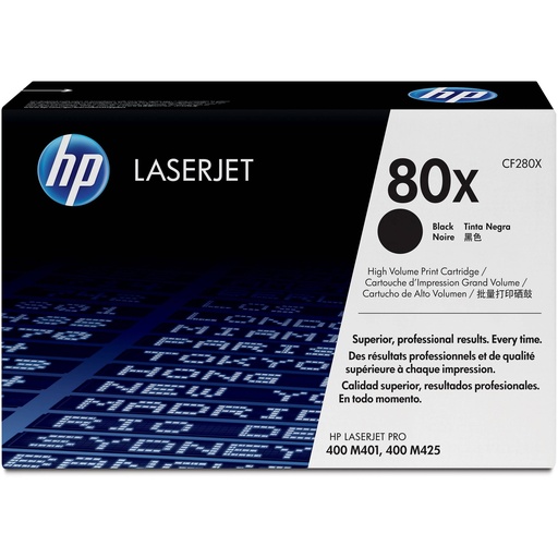 [CF280X] Cartus toner HP LJ Pro 400 MFP M425DN, LJ Pro 400 M401DNE, LJ Pro 400 M401D, LJ Pro 400 MFP M425DW, LJ Pro 400 M401DW, LJ Pro 400 M401DN, LJ Pro 400 M401A NR.80X 6.9k Black Original
