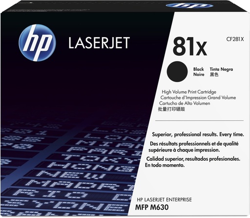 [CF281X] Cartus toner HC HP LJ MFP M630DN, MFP M630F, NR.81X, HP 81X, 25k, Black, Original