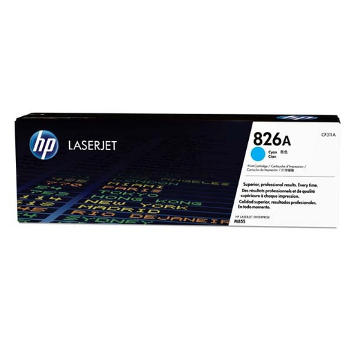 [CF311A] Cartus toner HP LaserJet Enterprise M855DN, M855X+, M855X+ NFC, M855XH NR.826A CF311A 31.5k Cyan Original