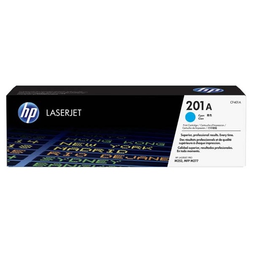 [CF401A] Cartus toner HP LJ PRO M252N NR.201A 1.4k NR.201A CF401A 1.4k Cyan Original