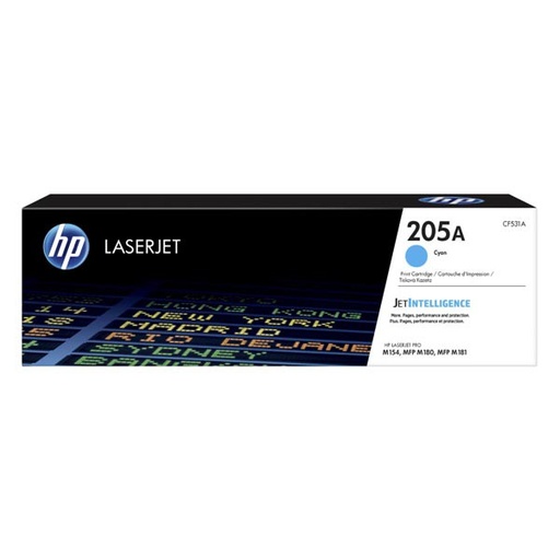 [CF531A] Cartus toner HP LJ PRO M180N NR.205A NR.205A CF531A 0.9k Cyan Original