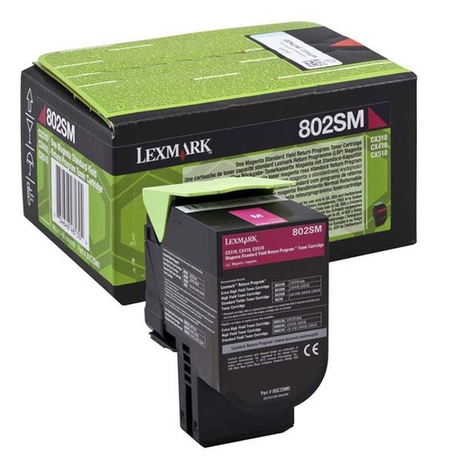 [80C2SM0] Cartus toner Lexmark Return CX 310N NR.802S 80C2SM0 2k Magenta Original
