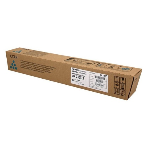 [841820] Cartus toner Ricoh MPC 3003 SP, MPC 3004, MPC 3004 SP, MPC 3503 SP, MPC 3503 SPF, MPC 3503 ZSP, MPC 3504 SP Type3503 841820 18k Cyan Original
