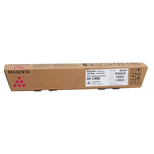 [842097] Cartus toner Ricoh MPC 306 SP, MPC 306 SPF, MPC 306 ZSP, MPC 306 ZSPF, MPC 307 SP, MPC 307 SPF, MPC 307 SPFG, MPC 406 SPF, MPC 406 ZSP, MPC 406 ZSPF TYPE MPC 406 842097 TYPE MPC 406, 6k Magenta Original