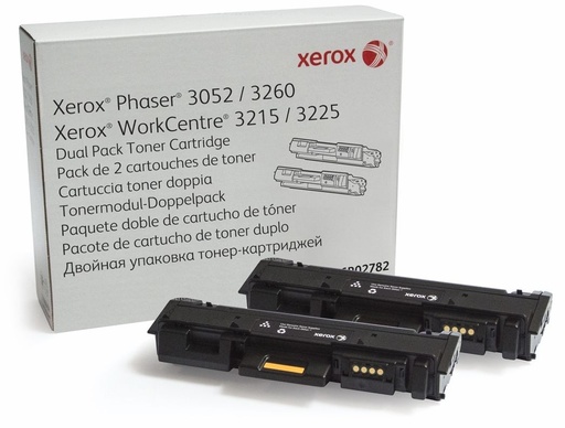 [106R02782] Cartus toner Xerox Phaser 3260, WC 3225, Phaser 3052, WorkCenter 3215 Dual Pack Black Original