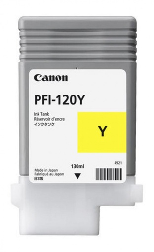 [2888C001AA] Cartus cerneala Canon PFI-120 imagePROGRAF TM-200, imagePROGRAF TM-205, imagePROGRAF TM-300, imagePROGRAF TM-305, PFI-120, 2888C001AA Inks 160 ml Yellow Original